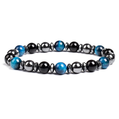 Triple Protection Bracelet Tiger Eye Black