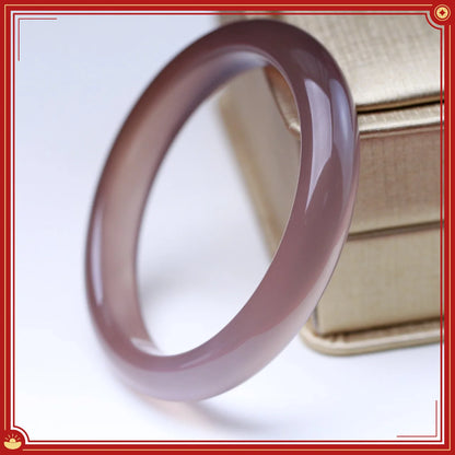 Natural Purple Jadeite Bangle – Myanmar Grade A Jade for Women