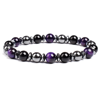 Triple Protection Bracelet Tiger Eye Black