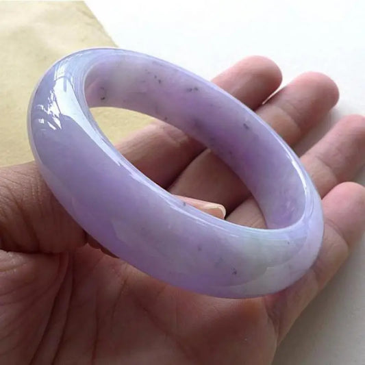 Genuine Purple Jadeite Bangle – Certified Grade A Jade for Women