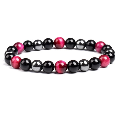 Triple Protection Bracelet Tiger Eye Black