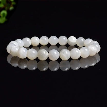 Natural Grey Labradorite Bracelets Flash Smooth