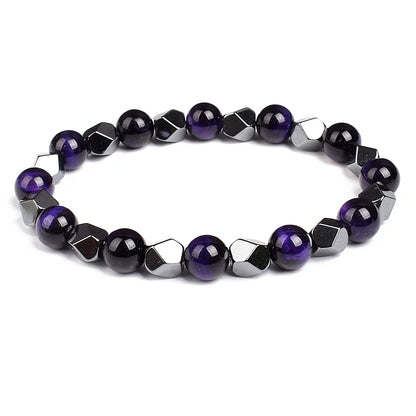 Fashion Men Bracelet Hematite Tiger Eye Stone