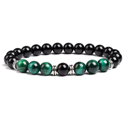 Triple Protection Bracelet Tiger Eye Black