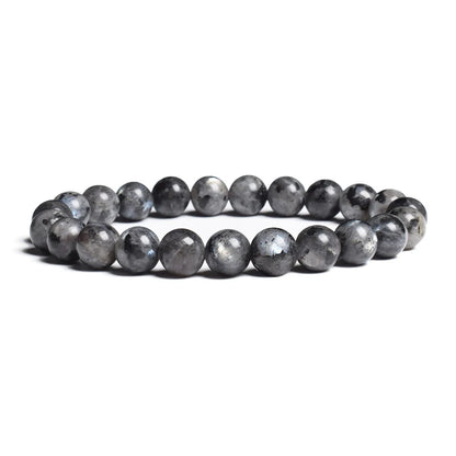 Natural Grey Labradorite Bracelets Flash Smooth