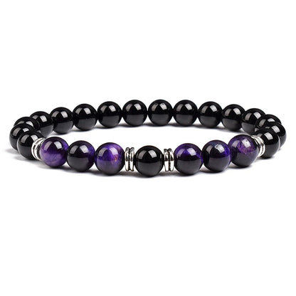 Triple Protection Bracelet Tiger Eye Black