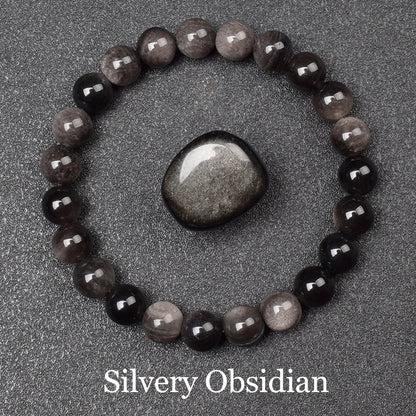 Natural Stone Pink Opal Beads Bracelet