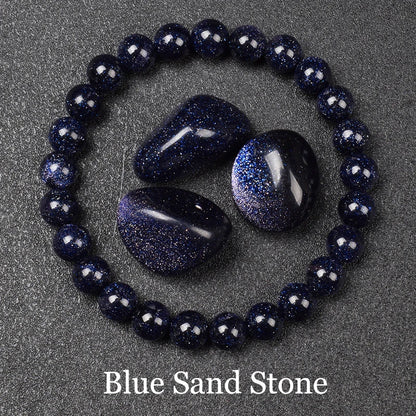 Natural Golden Obsidian Stone Beads Bracelet