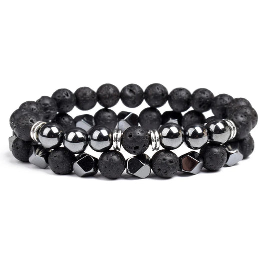 Irregular Hematite Bracelet Sets