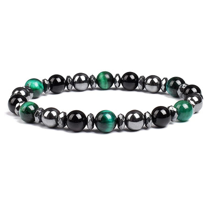 Triple Protection Bracelet Tiger Eye Black