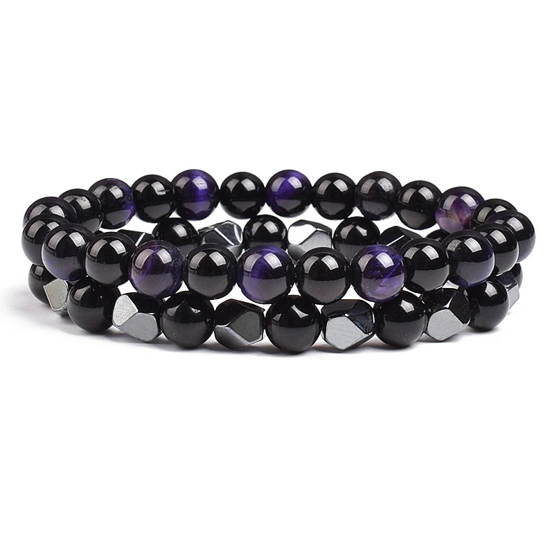 Irregular Hematite Bracelet Sets