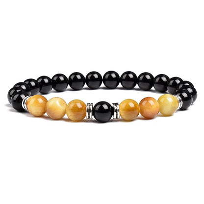 Triple Protection Bracelet Tiger Eye Black