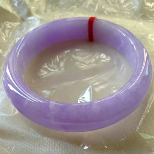 Genuine Purple Jadeite Bangle – Myanmar Grade A Jade for Women